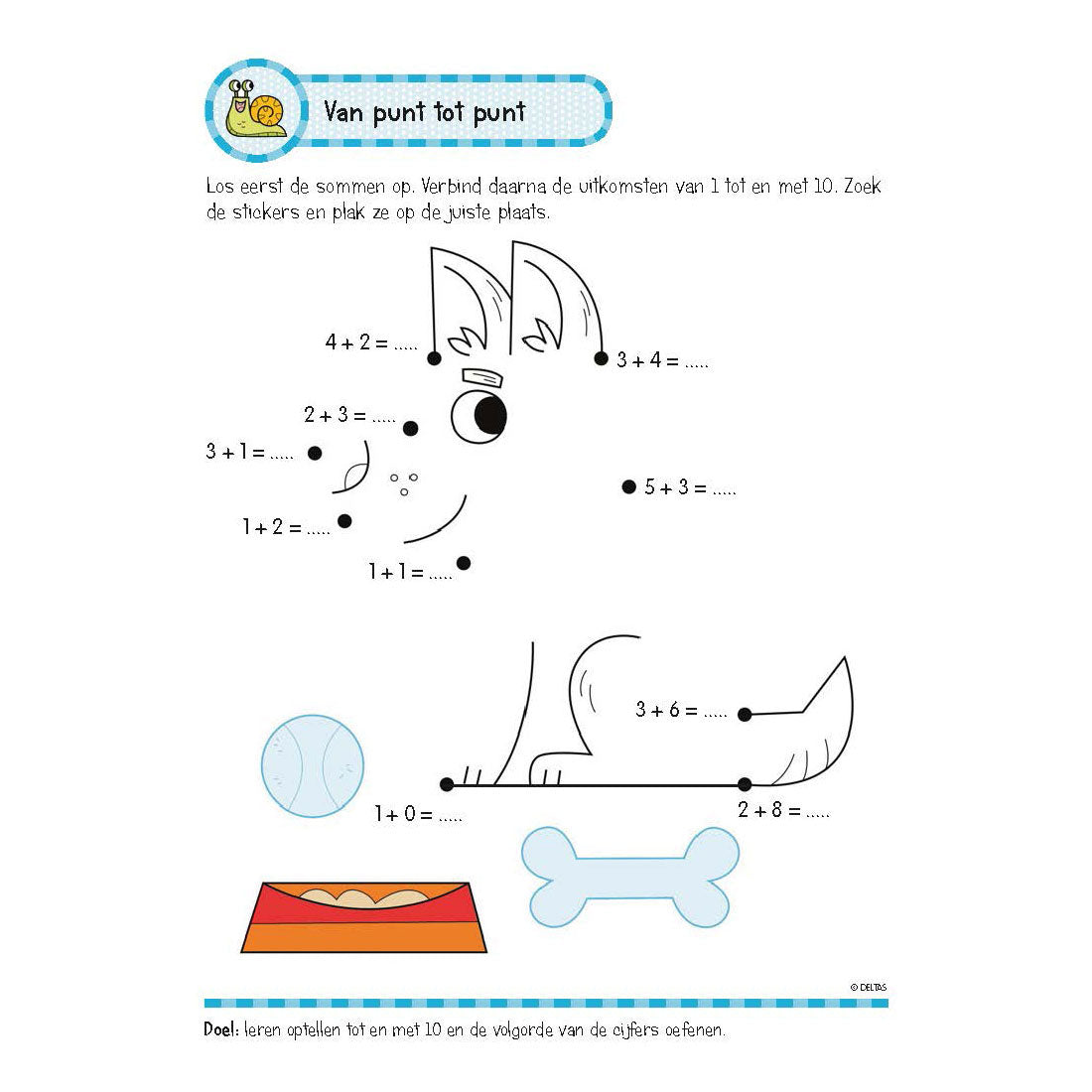 Livre d'exercices deltas avec autocollants beaux exercices de calcul (6-7 ans)