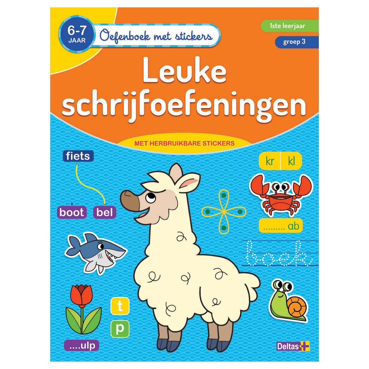 Livre d'exercices deltas avec autocollants beaux exercices d'écriture (6-7 ans)