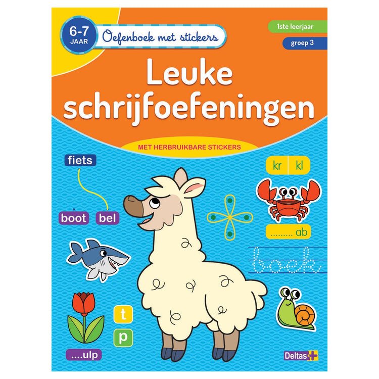Livre d'exercices deltas avec autocollants beaux exercices d'écriture (6-7 ans)