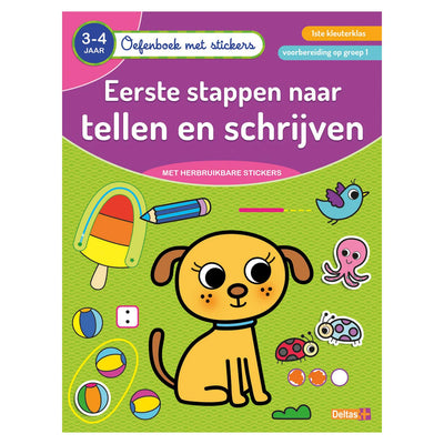 Livre d'exercices deltas avec des autocollants comptant et écriture (3-4 ans)
