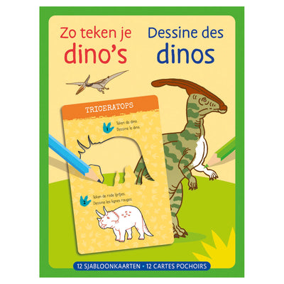 Cartes de modèle de cette façon, vous dessinez des dinosaures