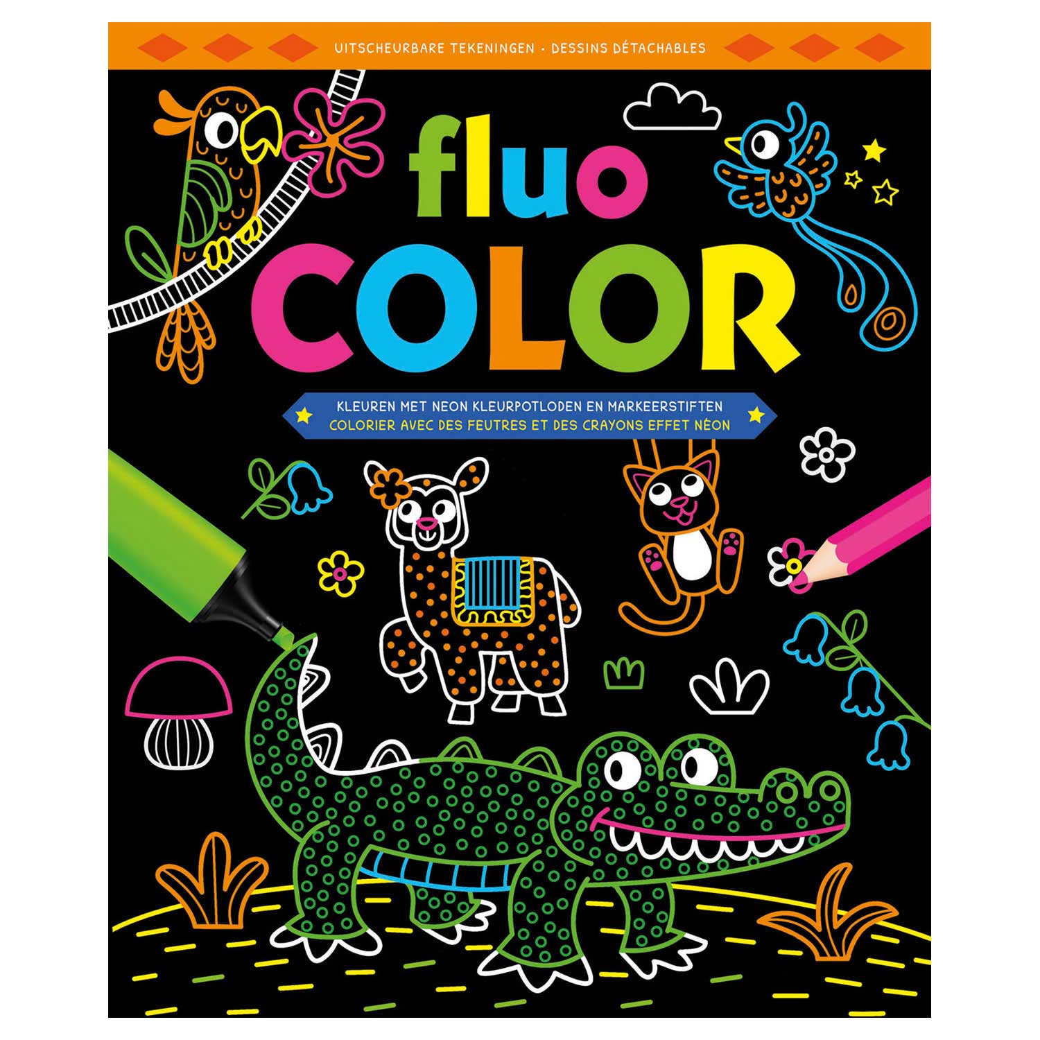 Livre de couleur deltas fluo