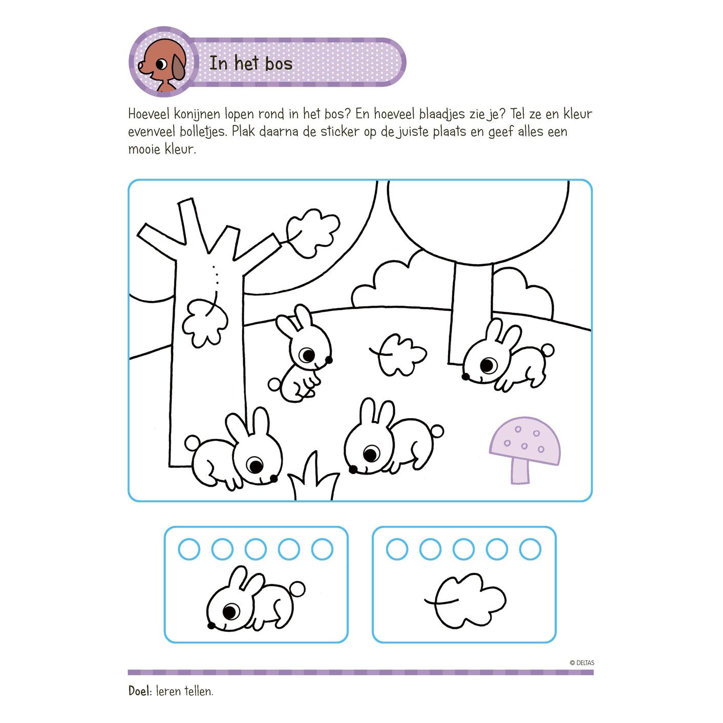 Deltas pratiquer le plaisir avec les autocollants groupe 1 écriture, lecture, comptage (4-5 ans)