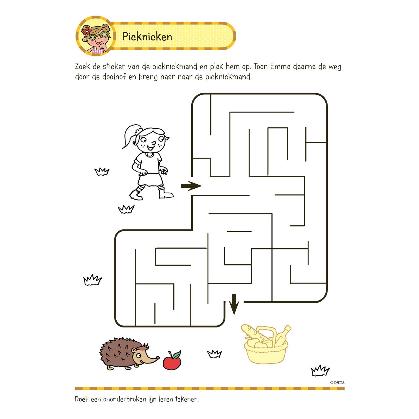 Deltas s'entraîne avec des autocollants écrivant, lecture, comptage (5-6 ans)