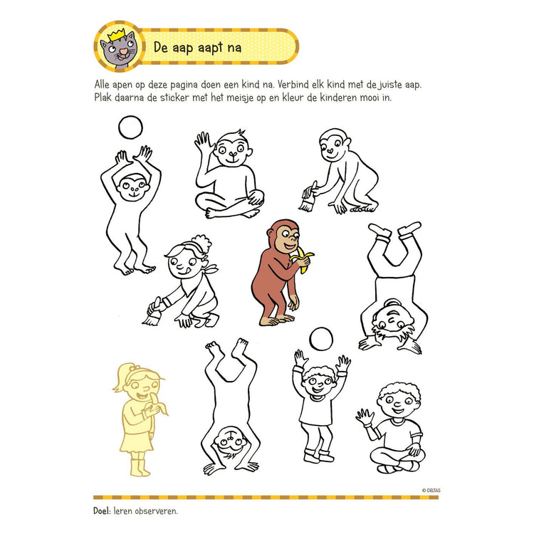 Deltas s'entraîne avec des autocollants écrivant, lecture, comptage (5-6 ans)