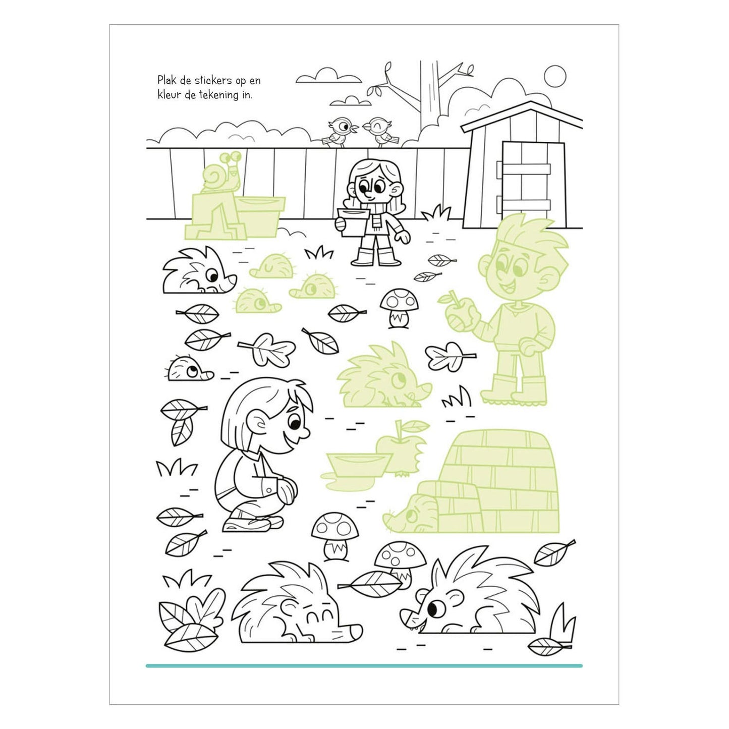 Livre d'autocollants - Animaux dans la maison et le jardin
