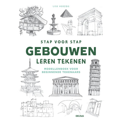 Deltas étape par étape apprenant à dessiner le livre de passe-temps des bâtiments