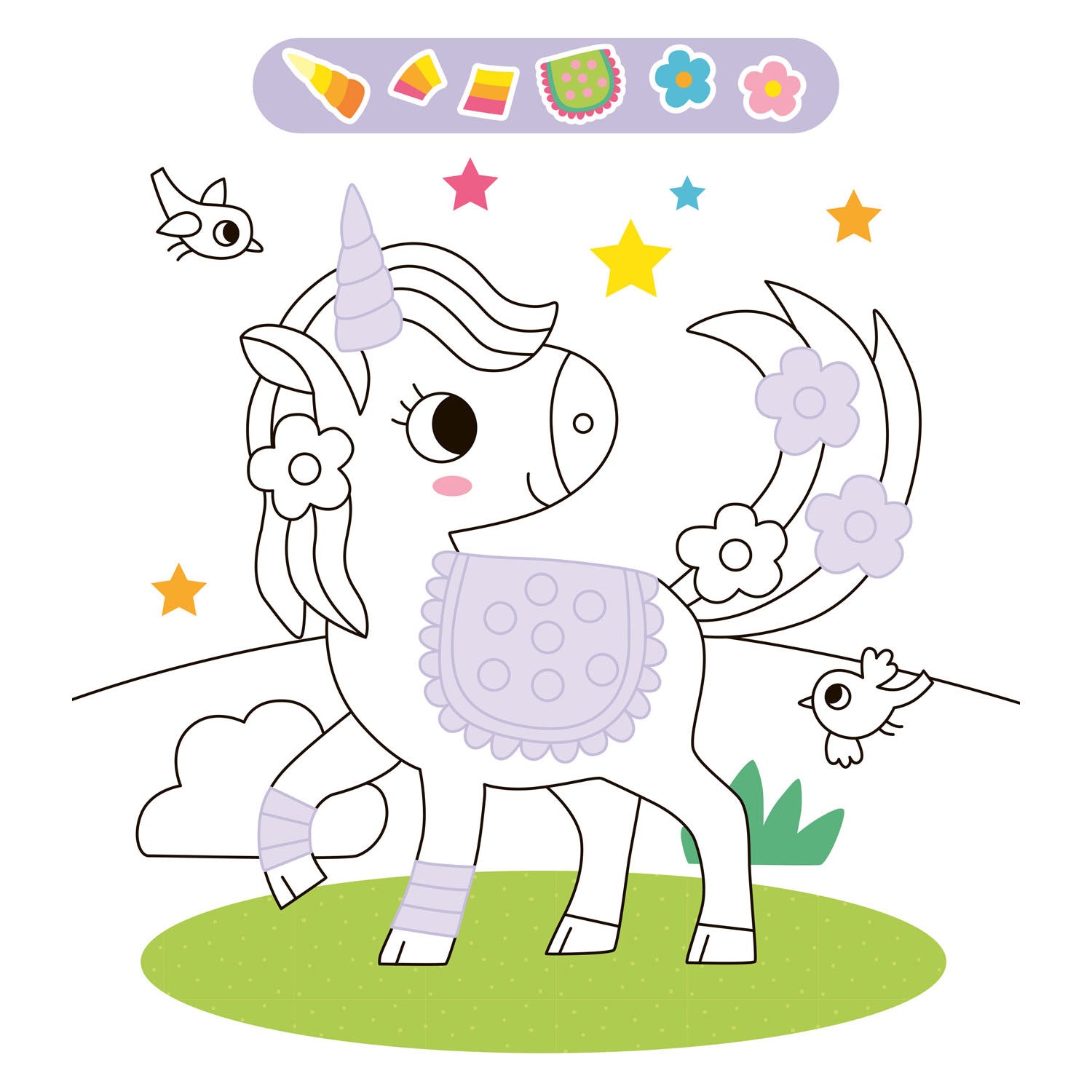 Défilé des autocollants de la licorne deltas