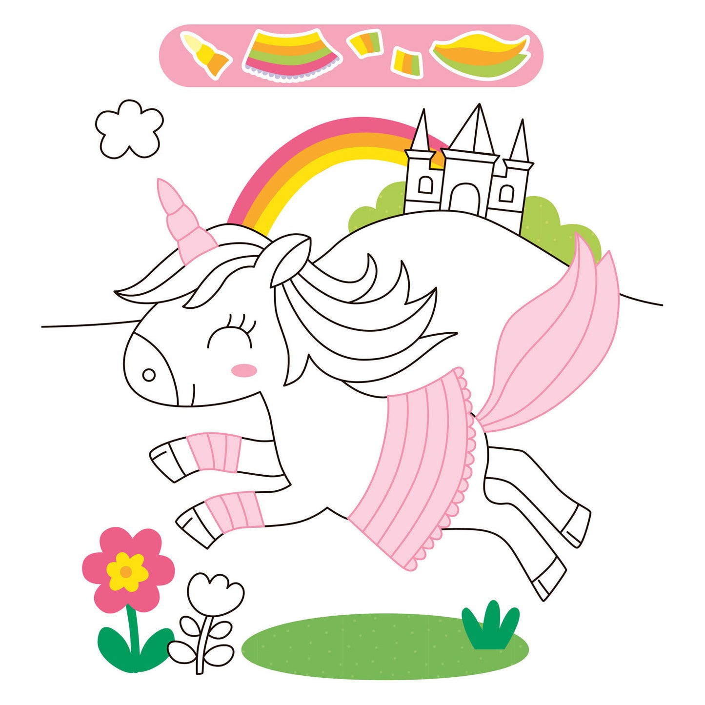 Défilé des autocollants de la licorne deltas