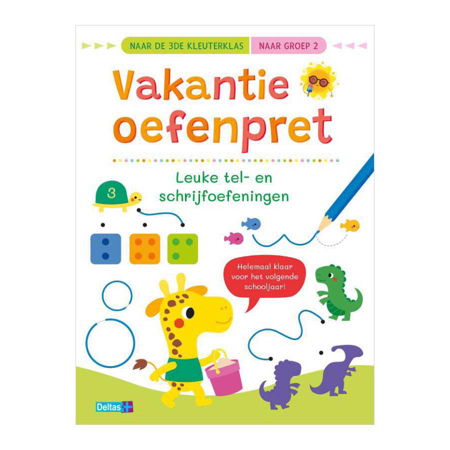 Pratique de vacances Deltas, exercices amusants de comptage et d'écriture - pour le groupe 2