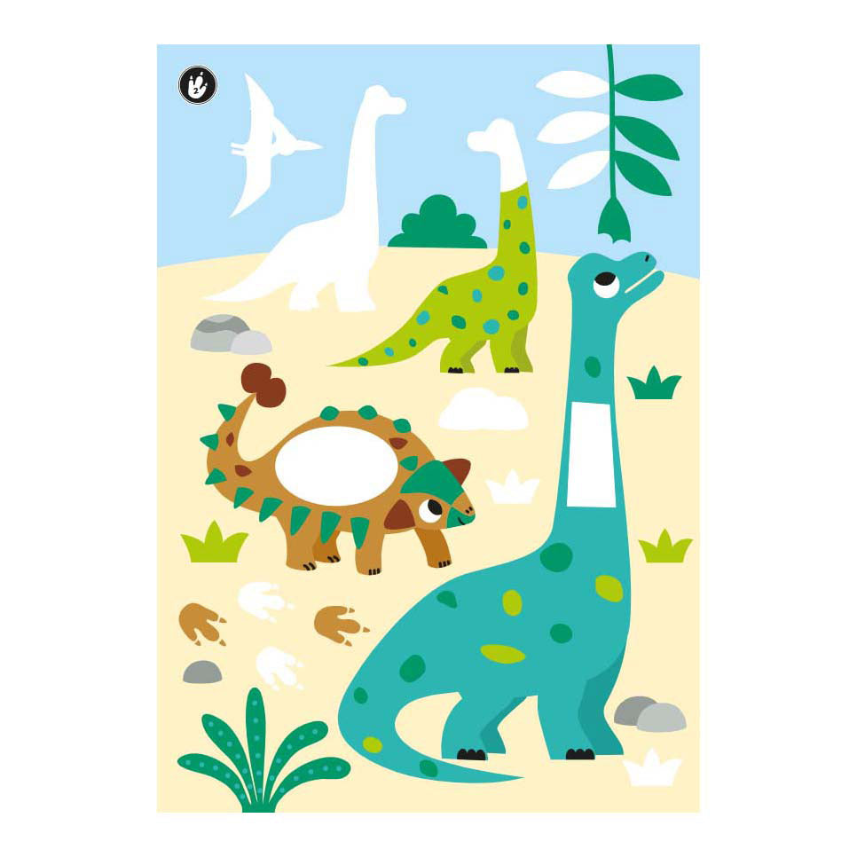 Deltas coloriage et autocollants amusants - doux dinosaures