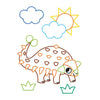 Deltas coloriage et autocollants amusants - doux dinosaures