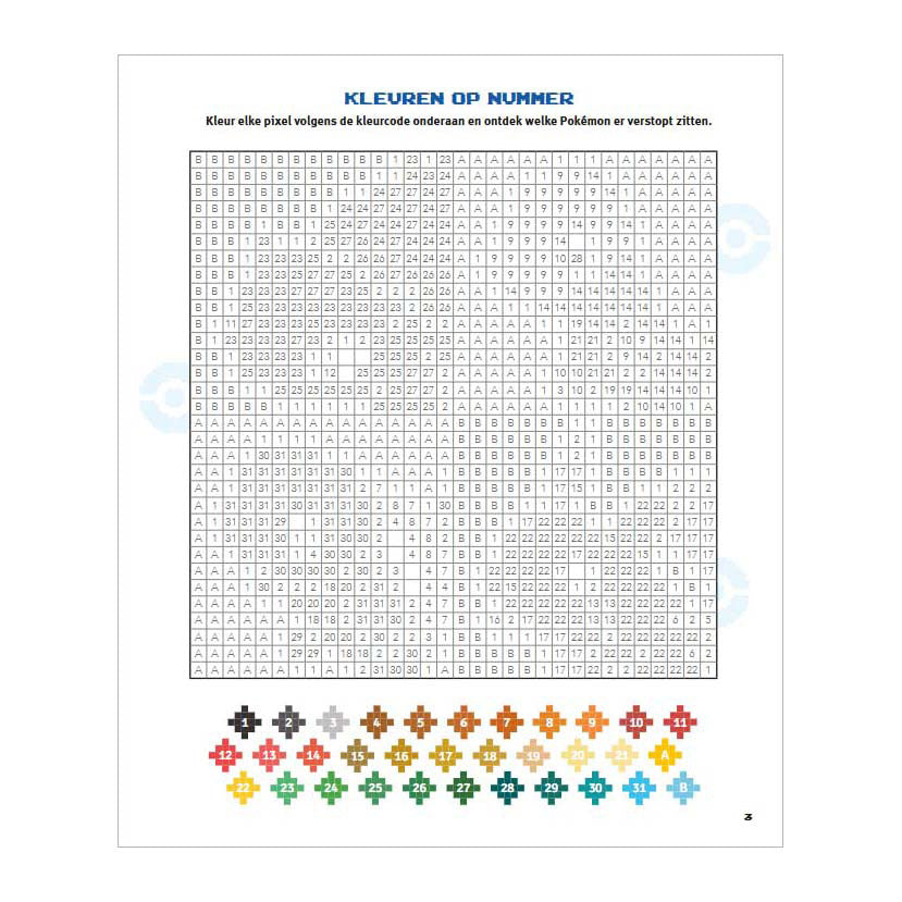 Coloriage amusant de pixels Pokémon Deltas