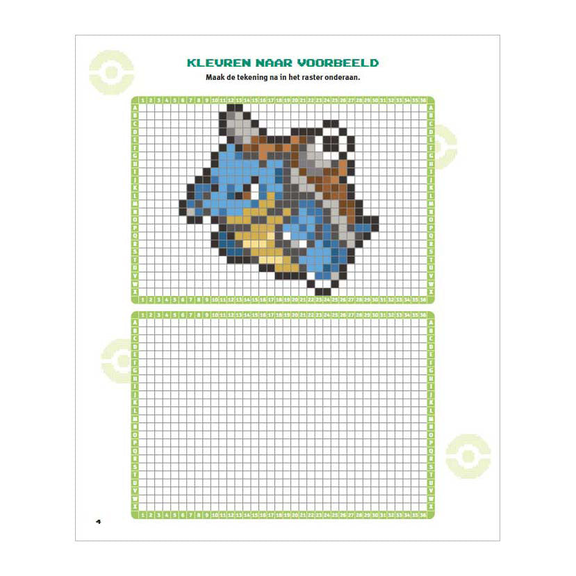Coloriage amusant de pixels Pokémon Deltas