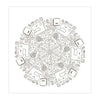 Coloriage mandala Deltas kawaii amusant