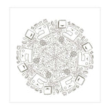 Coloriage mandala Deltas kawaii amusant - afbeelding 3