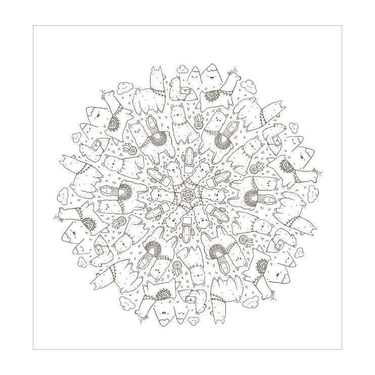 Coloriage mandala Deltas kawaii amusant
