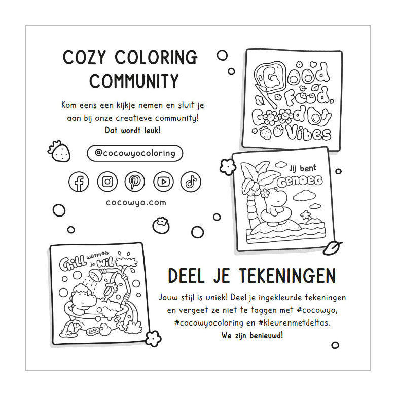 Deltas Cozy Vibes mignon livre de coloriage confortable Coco Wyo