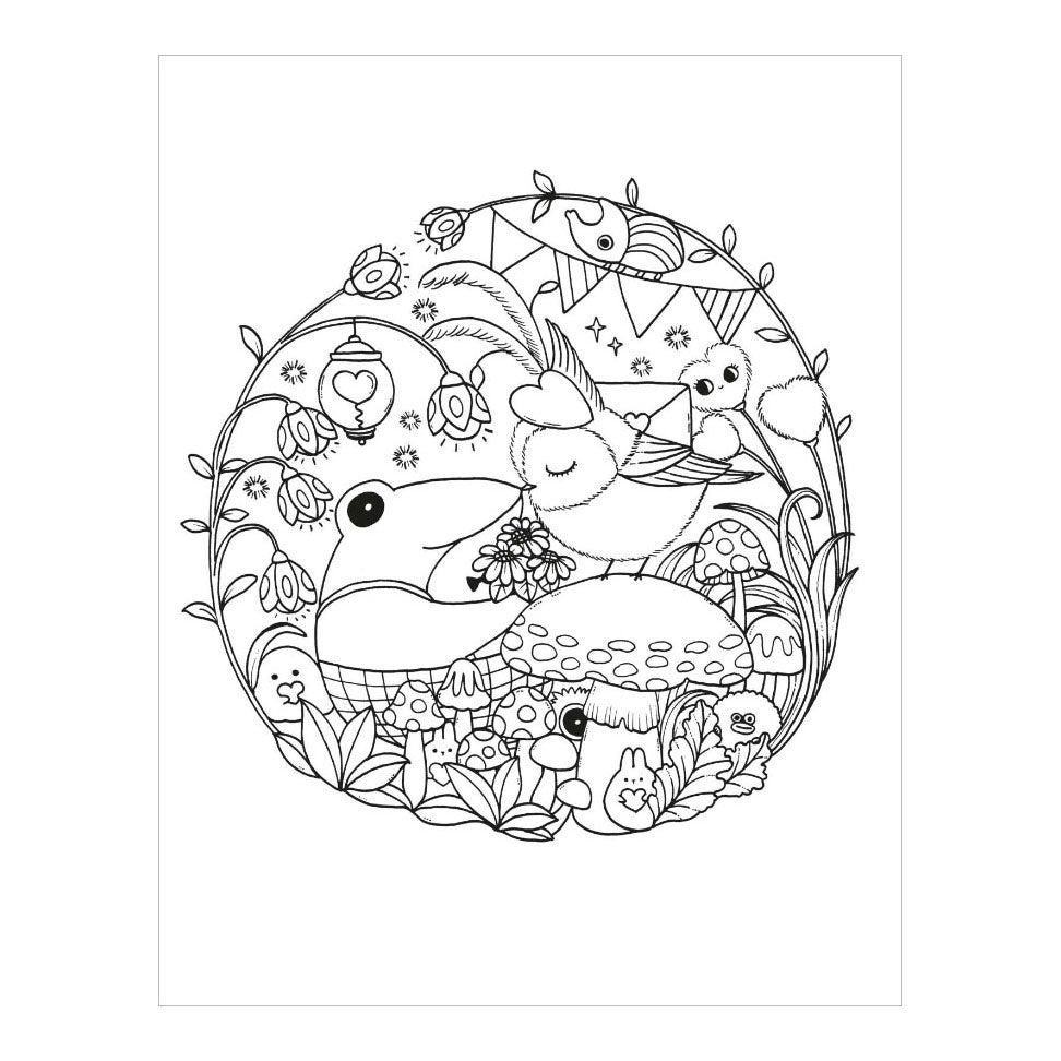 Livre de coloriage des baisers douillets de Deltas