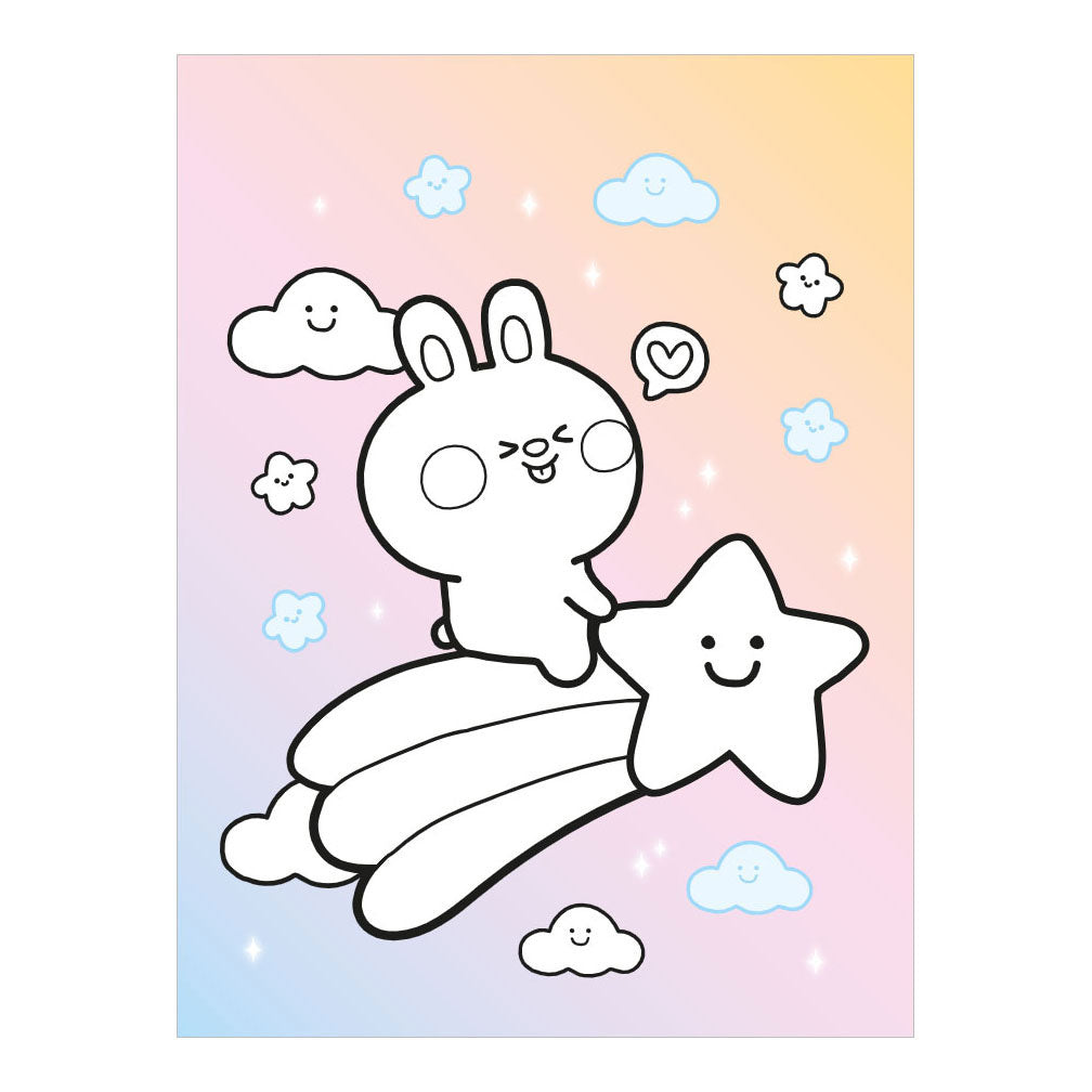 Livre de coloriage amusant de couleurs et d'autocollants Deltas kawaii
