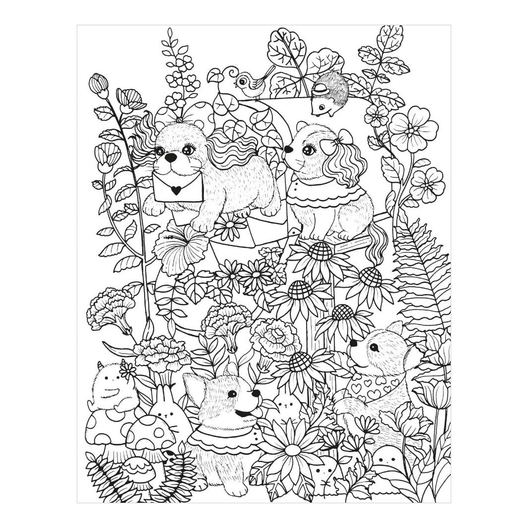 Livre de coloriage de chiots mignons Deltas