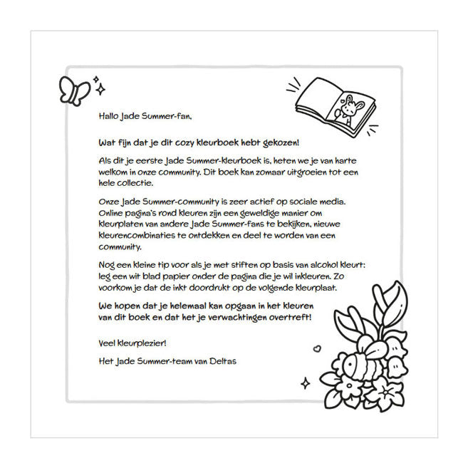 Livre de coloriage confortable Deltas Cozy Jobs - Jade Summer