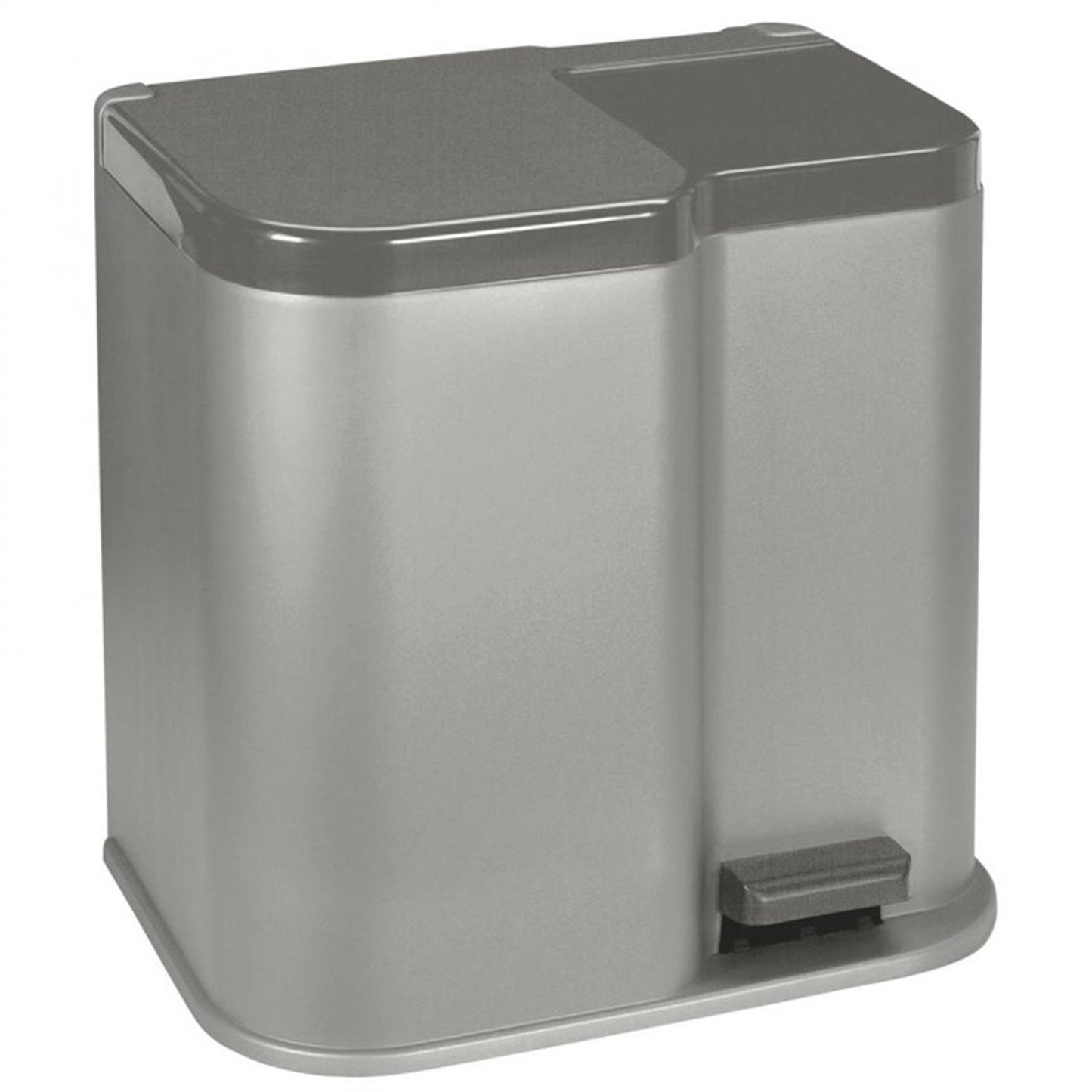 Curver Curver Duo Pédal Bin 15L + 6L Silver Black