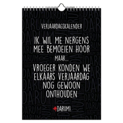 Calendrier d'anniversaire Comello Darum format a4