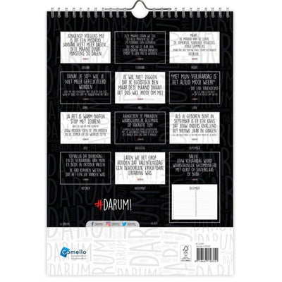 Calendrier d'anniversaire Comello Darum format a4