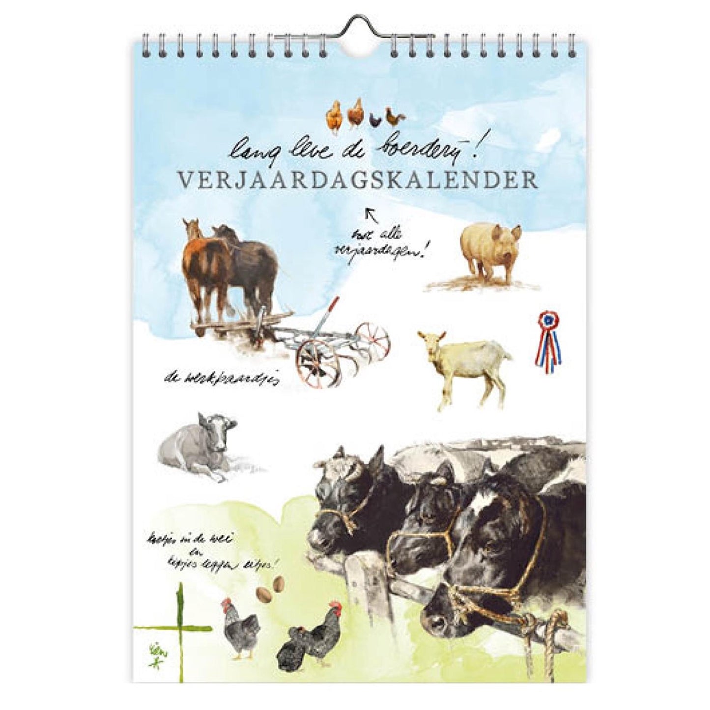 Calendrier d'anniversaire a4 de la ferme Comello