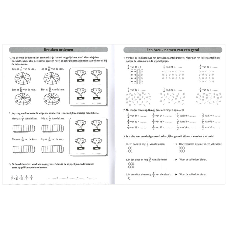 Mon livre d'exercices avec affiche - calcul avec fractures (9-11 ans)