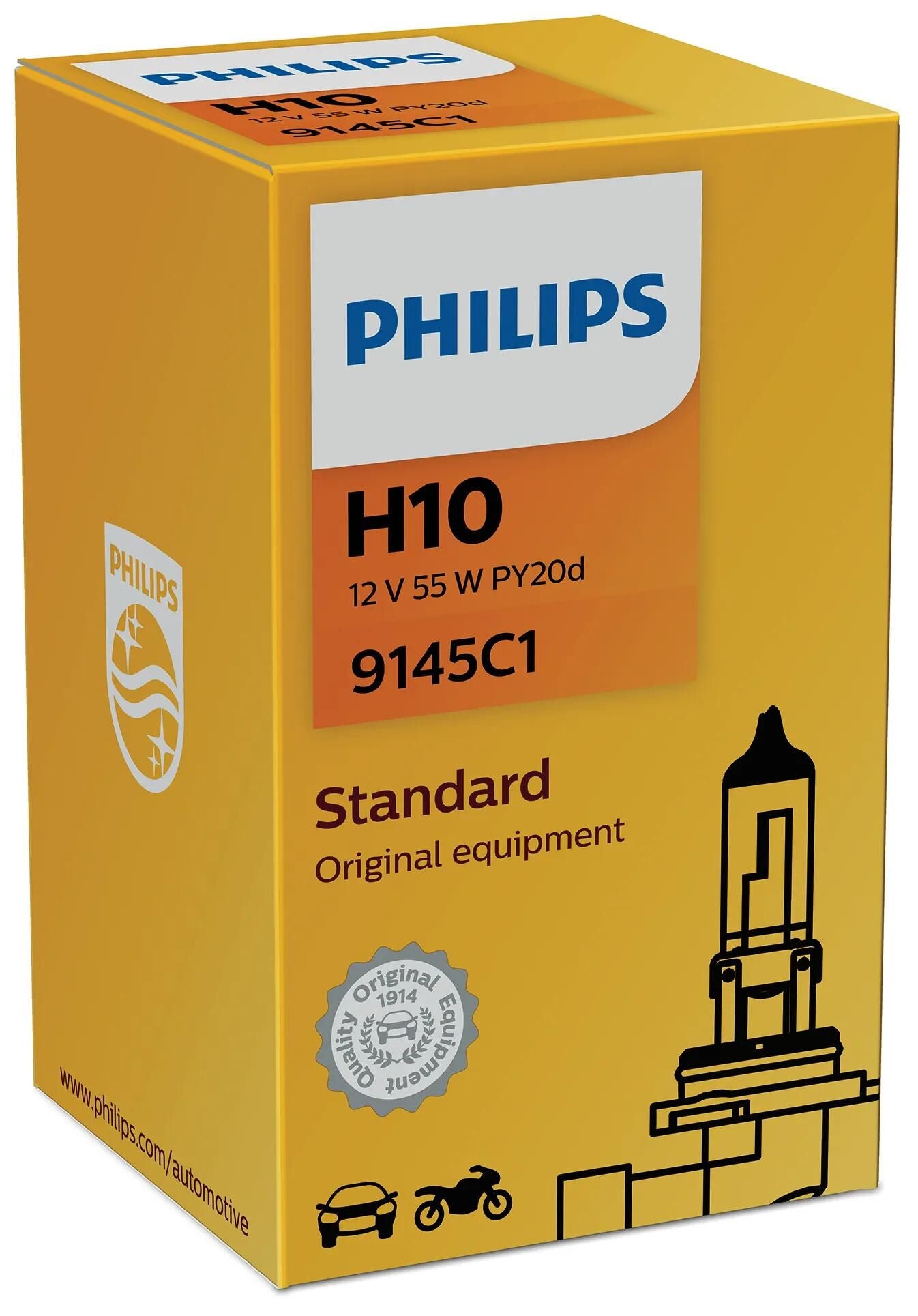 Philips lampe frontale standard lampe de voiture h10 12v 45w