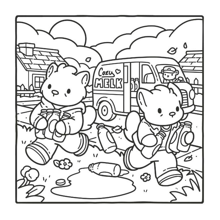Crimes de chat Deltas - livre de coloriage confortable été jade