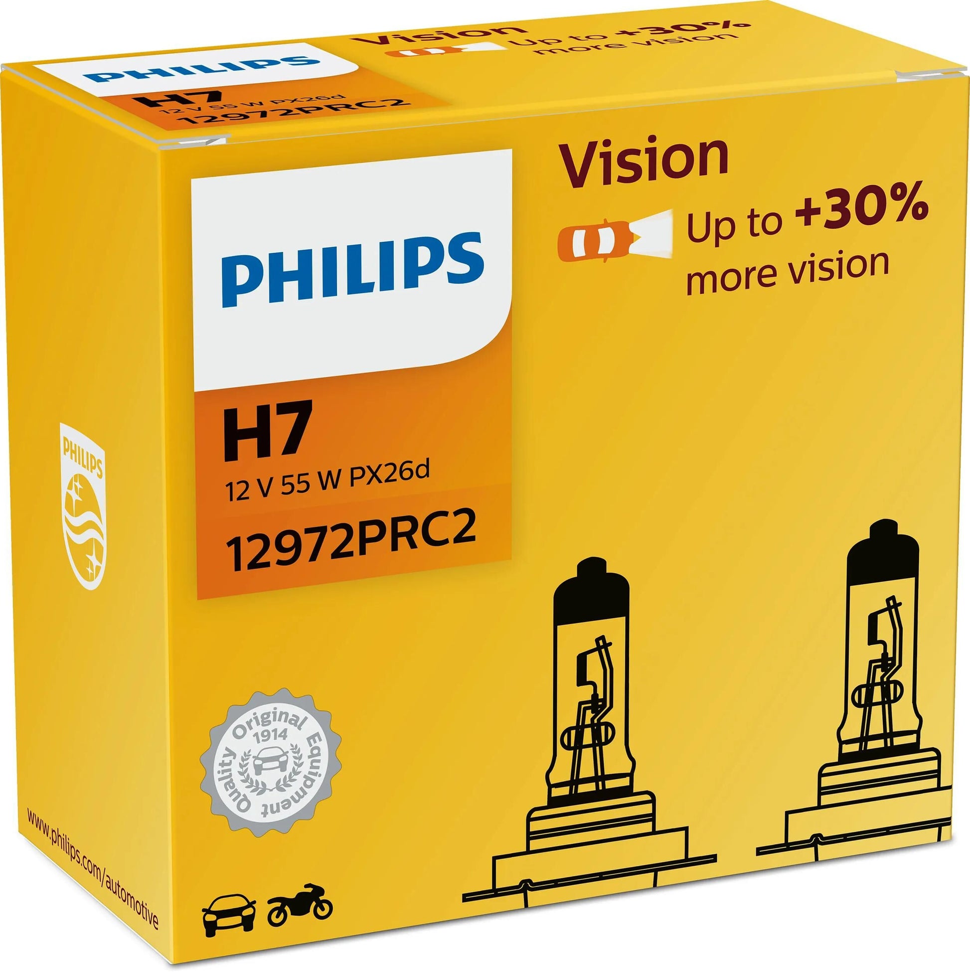 Philips lampe frontale h-7 kit de vision