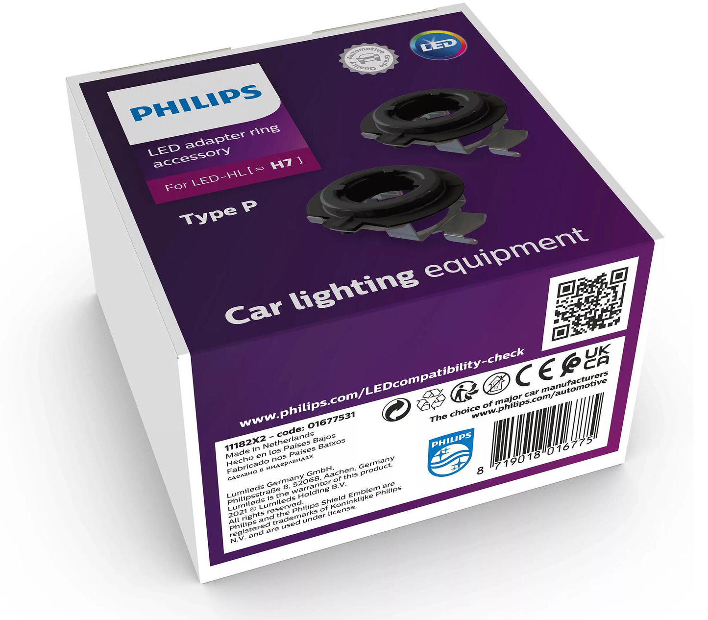 Philips adaptateur ultinon pro6000 anneau adaptateur led h7 type 11182x2