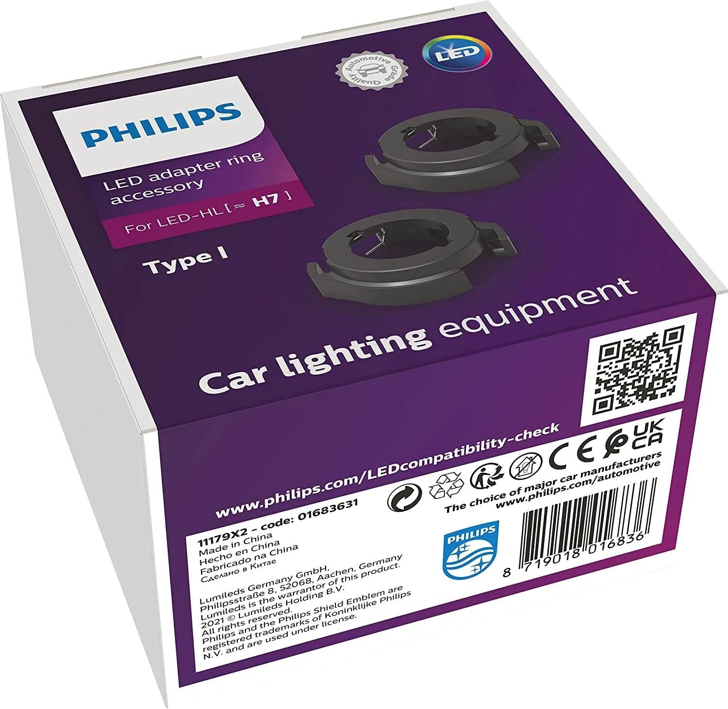 Philips adaptateur ultinon pro6000 anneau adaptateur led h7 type 11179x2