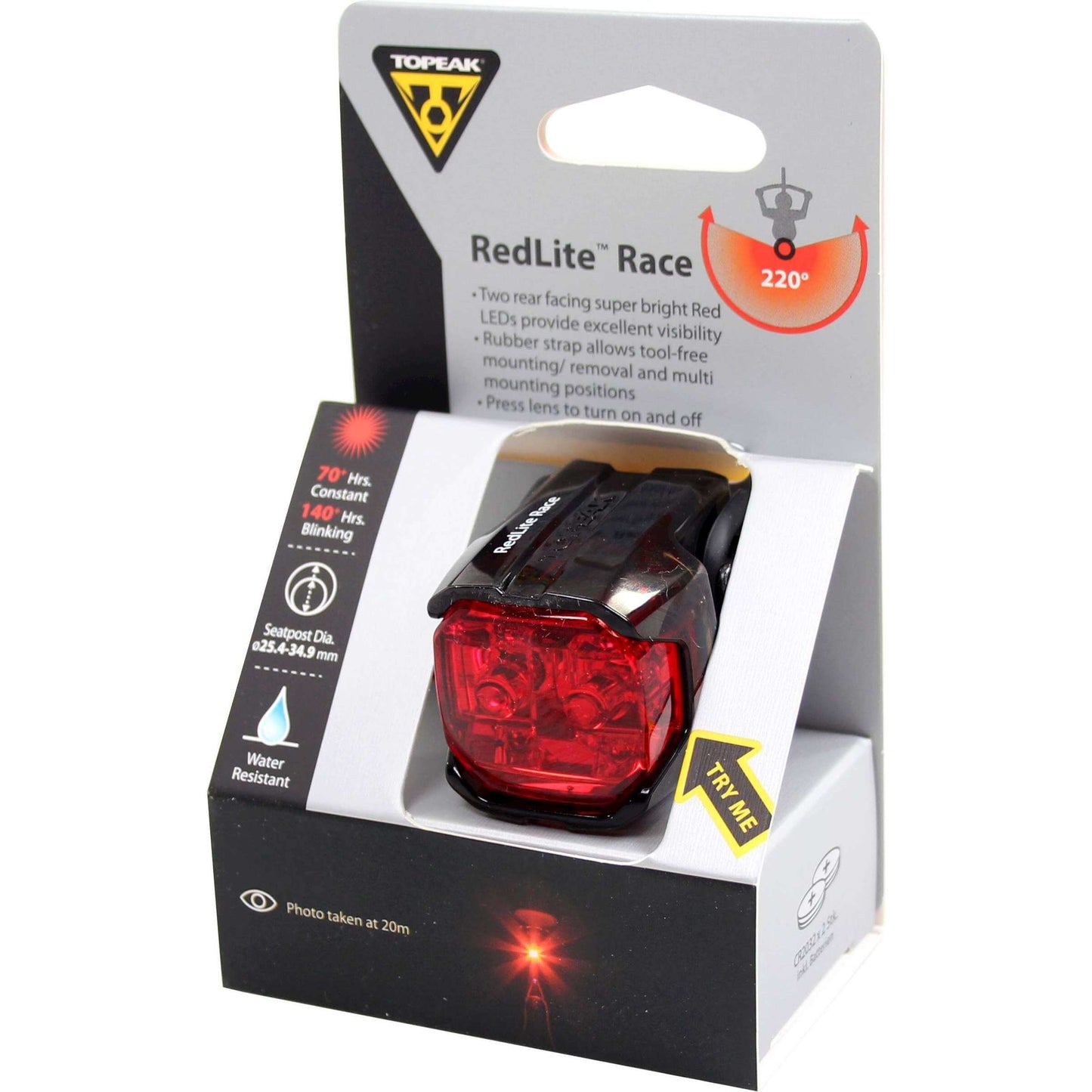 Feu arrière Topeak Redlite Race batterie noir