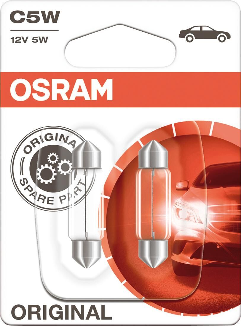 OSRAM SOFF.LAMP 12V 5W 2PCS.SB BASE SV 8.5-8