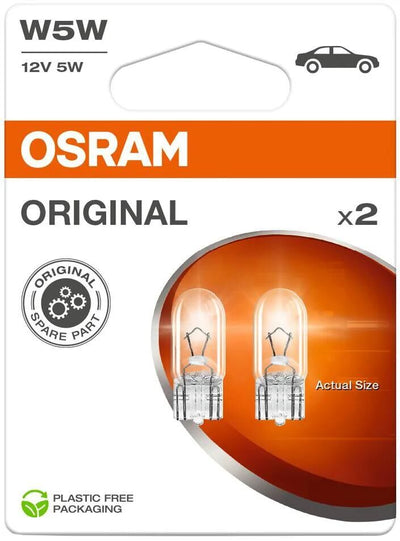 Cellule en verre Osram. 12v5w 2st.sb socket w2.1x9.5d