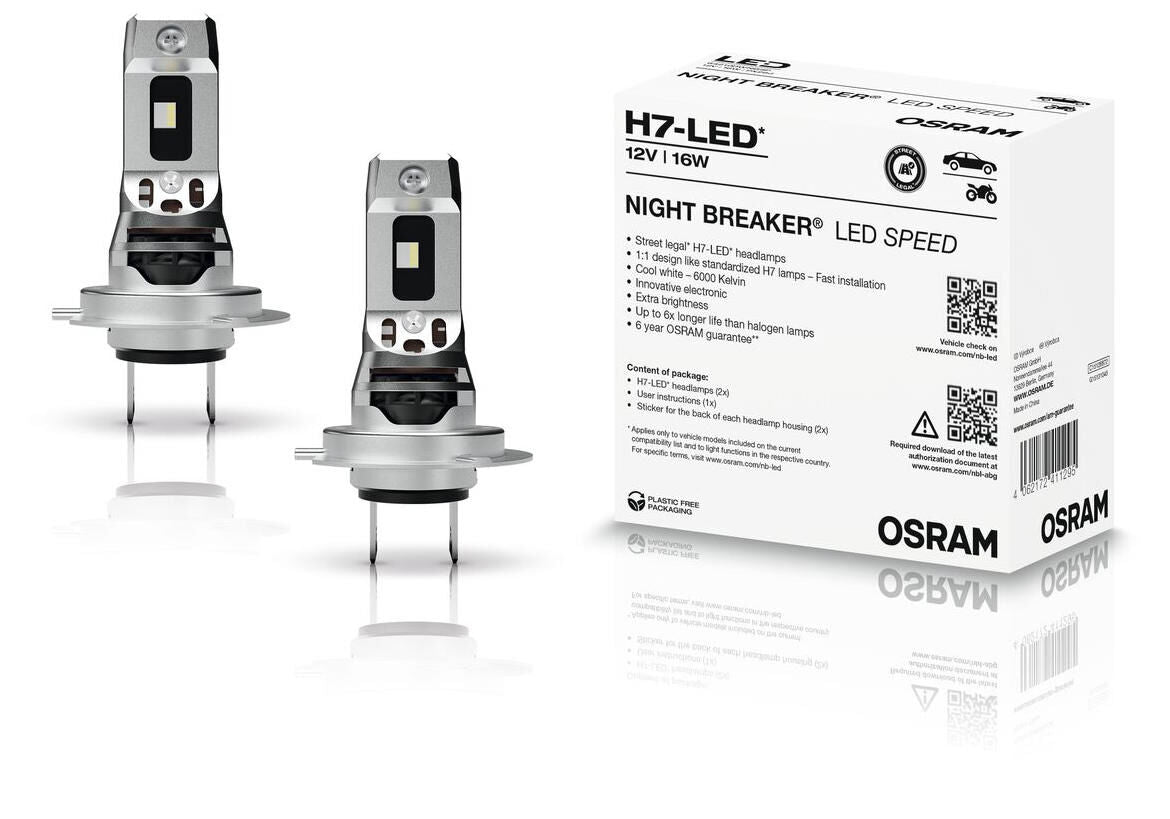 Osram Lamp H7 LED Speed 12V16W Breaker Night