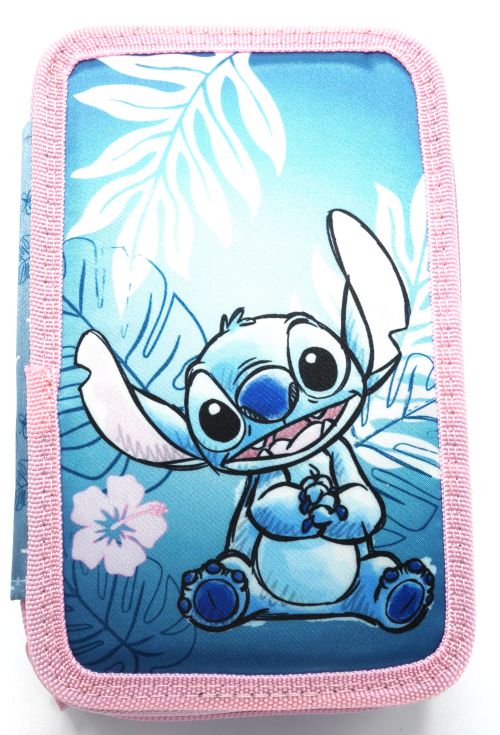 Trousse remplie Jim Jam Disney Stich avec 3 compartiments