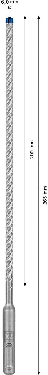 Bosch expert sds plus-7x marteau perforateur 6 x 200 x 265 mm