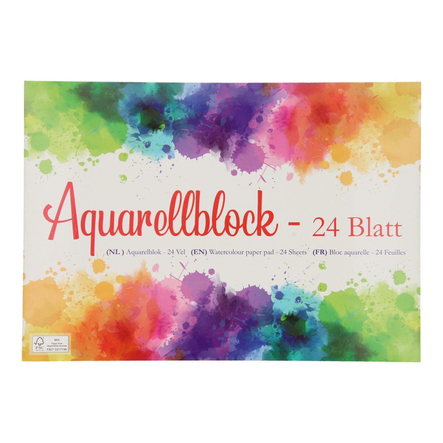 Bloc aquarelle A4, 24 feuilles
