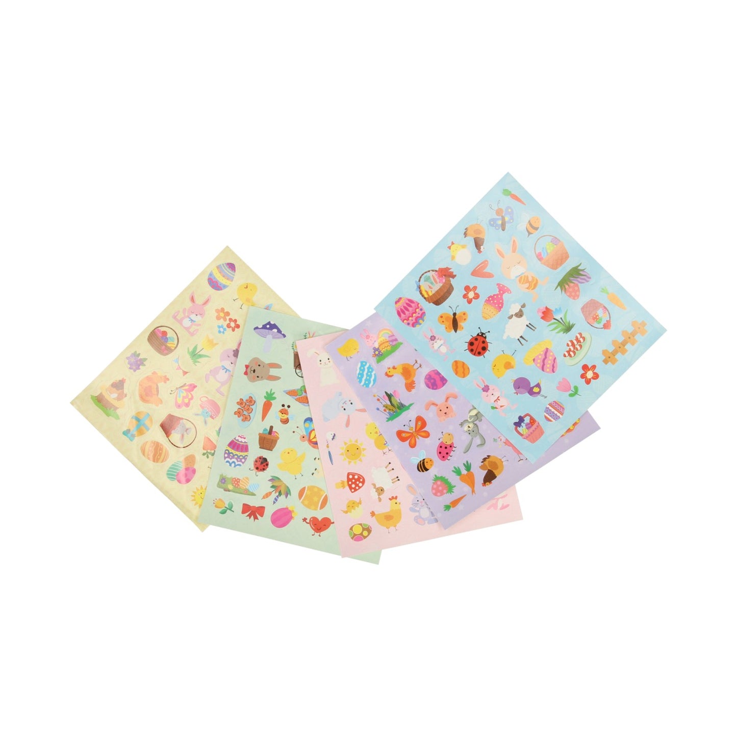 Feuilles d'autocollants Pâques, 5 feuilles