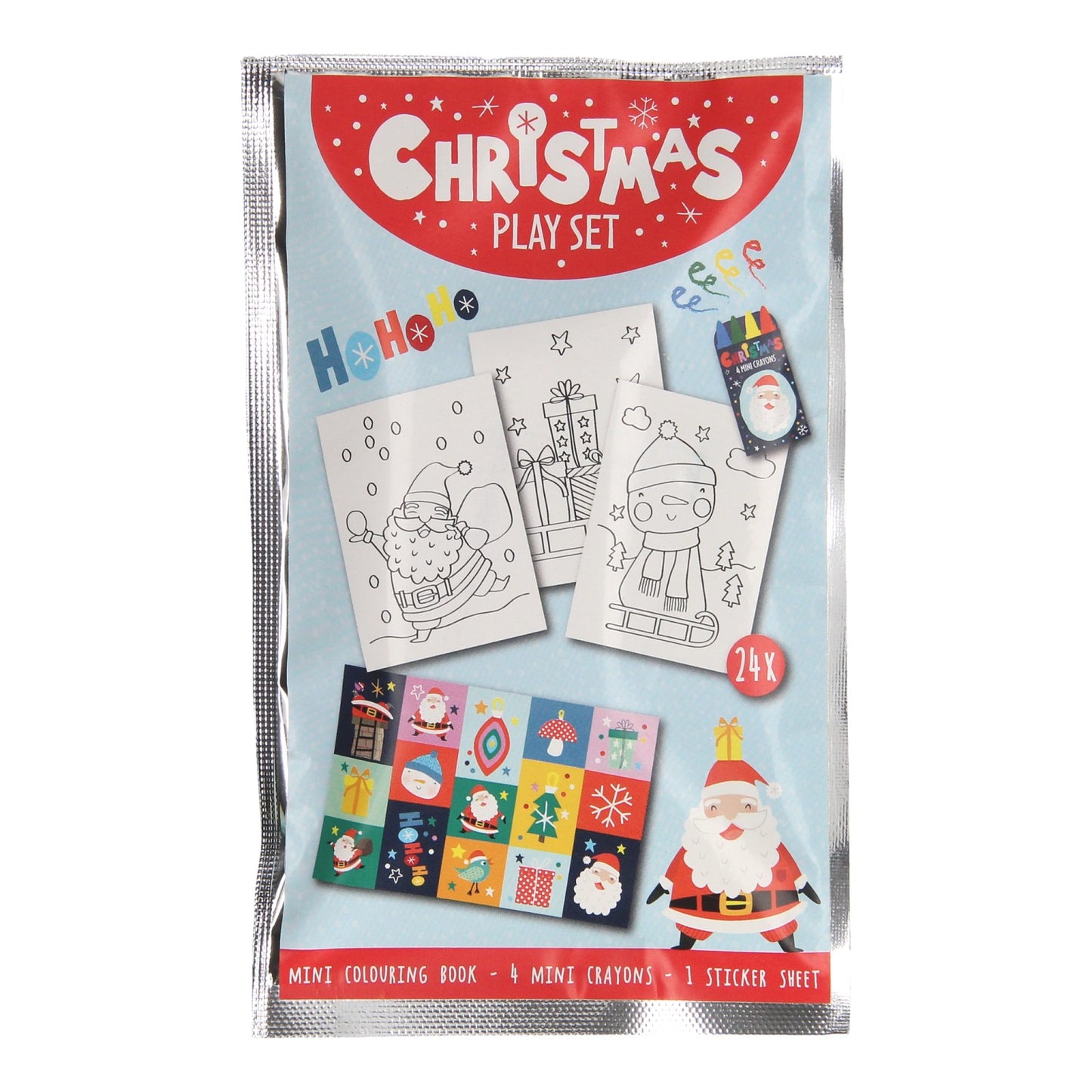 Treat Set: Coloring Book, Wax Crayons Stickerrel Christmas
