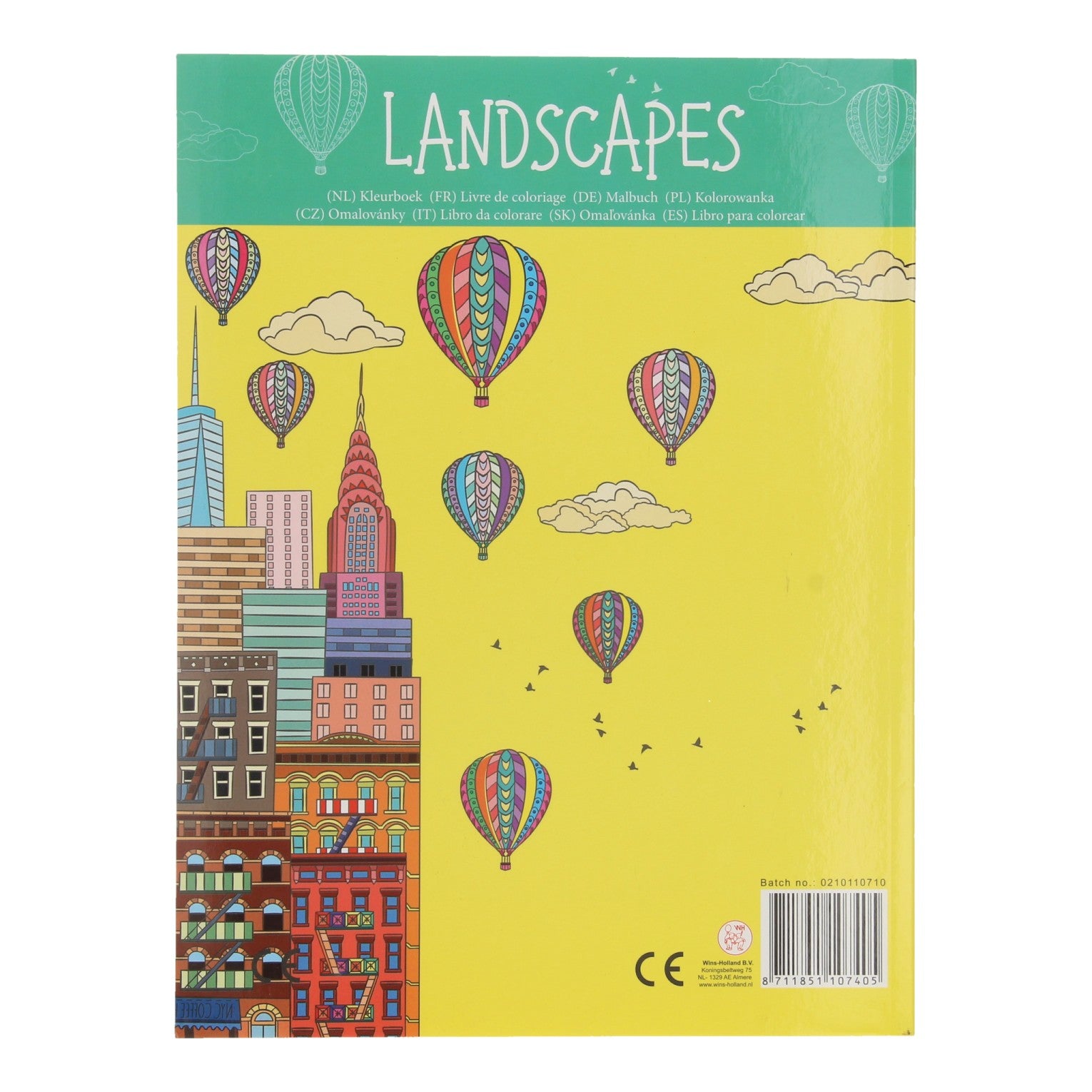 Paysage de livre à colorier