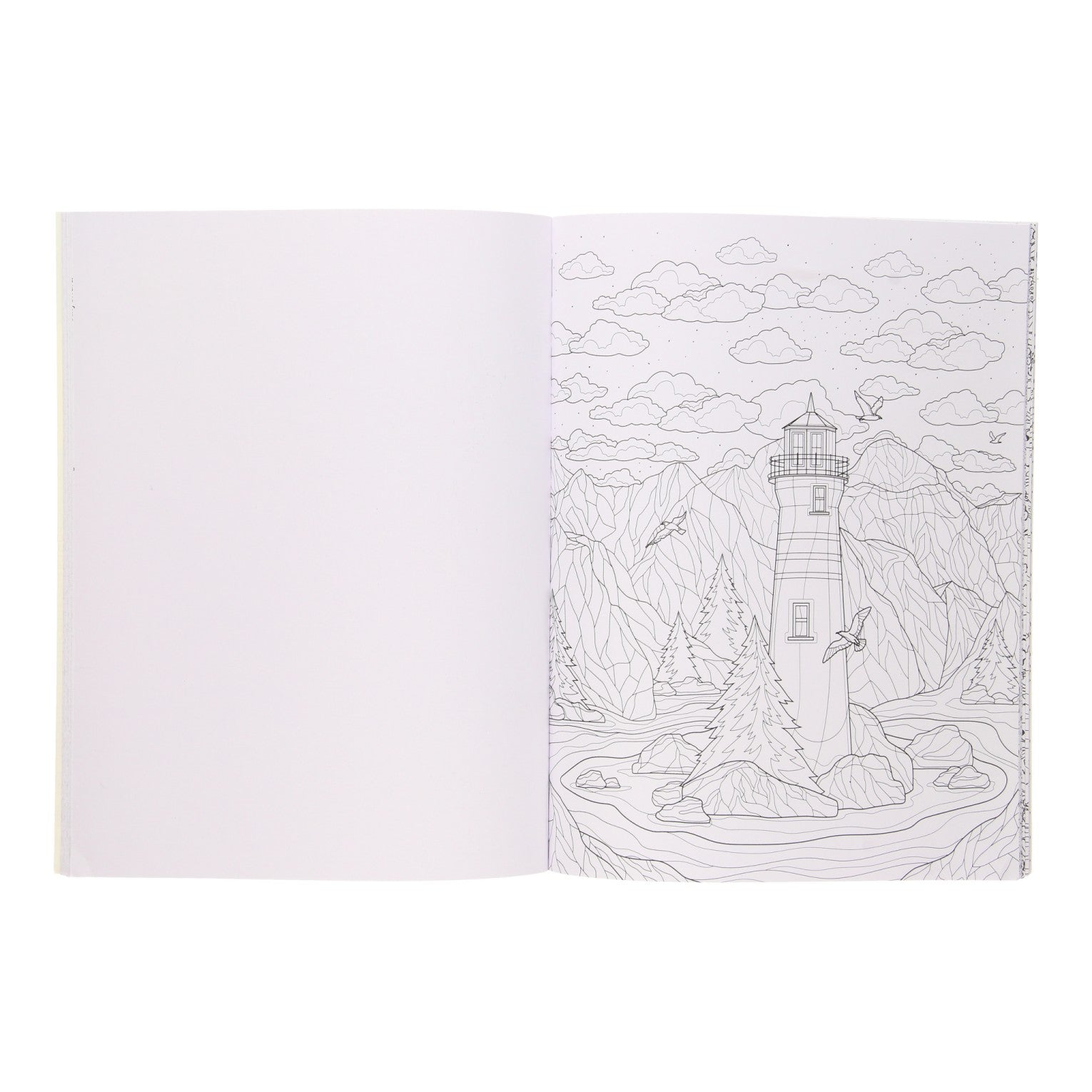 Paysage de livre à colorier