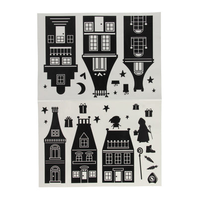 Autocollants de fenêtre de silhouette Sinterklaas