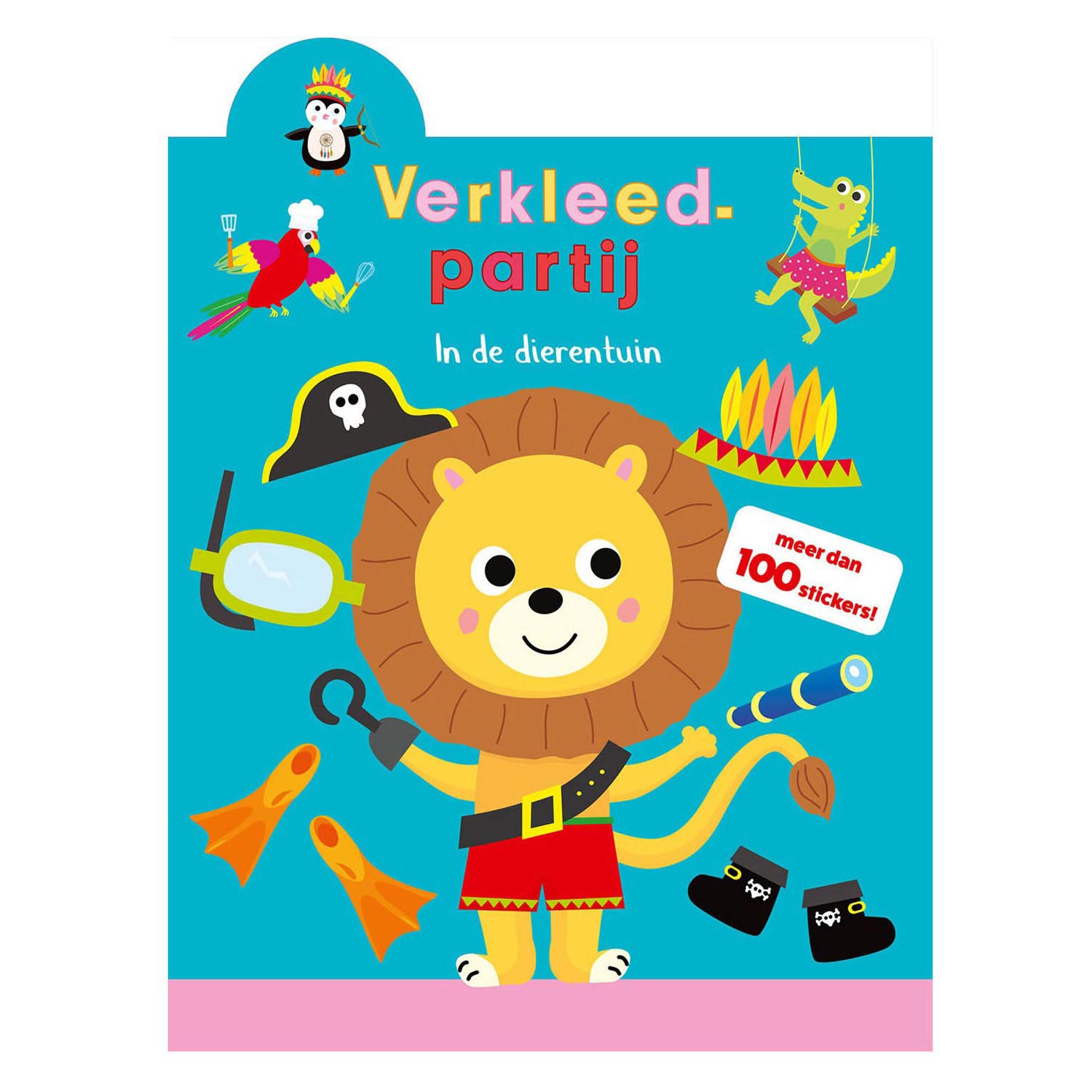 Habiller la fête Stickerboek: dans le zoo