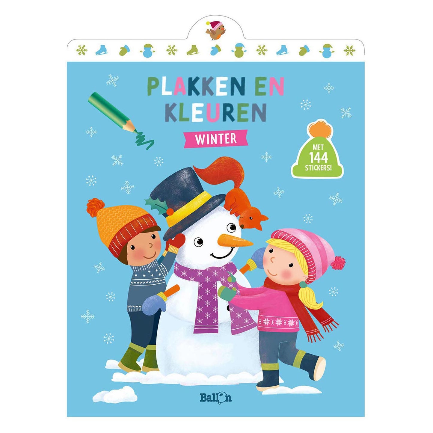 Livre d'autocollants autocollants et couleurs hiver
